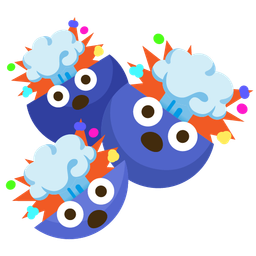 exploding head and blueberries