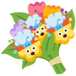 exploding head and bouquet