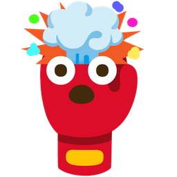 exploding head and boxing glove