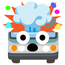 exploding head and bus