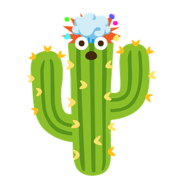 exploding head and cactus