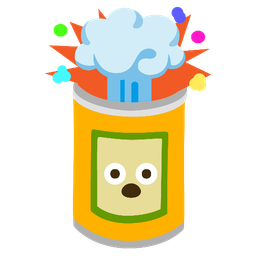 exploding head and canned food