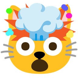 exploding head and cat face