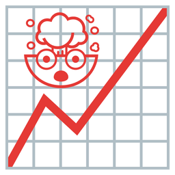 exploding head and chart increasing