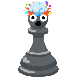 exploding head and chess pawn