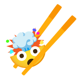 exploding head and chopsticks