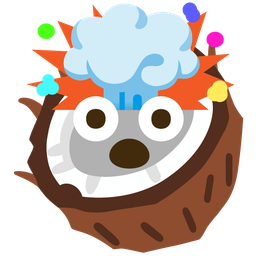 exploding head and coconut