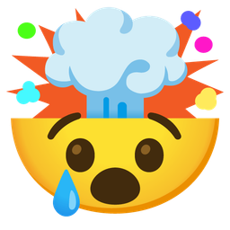 exploding head and crying face