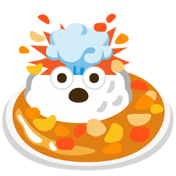 exploding head and curry rice