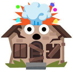 exploding head and derelict house