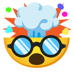 exploding head and disguised face