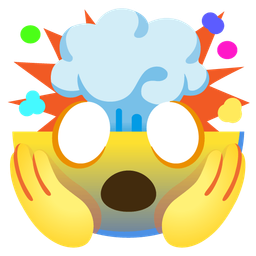 exploding head and face screaming in fear