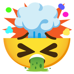 exploding head and face vomiting