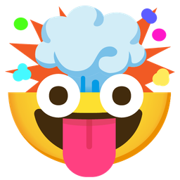 Exploding head and Face with tongue