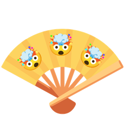 exploding head and folding hand fan