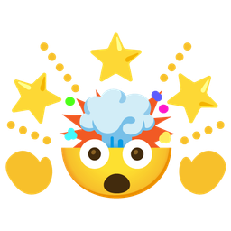 exploding head and glowing star