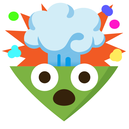 Exploding head and Green heart