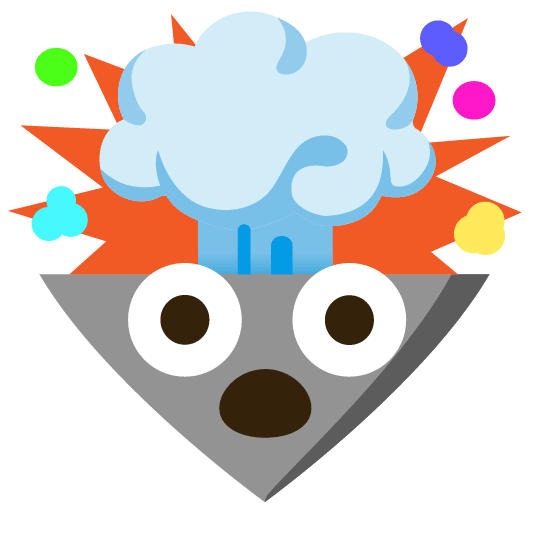 Exploding head and Grey heart