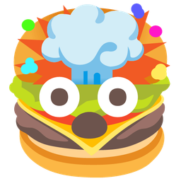 exploding head and hamburger