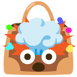 exploding head and handbag