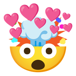 exploding head and heart with arrow