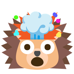 exploding head and hedgehog