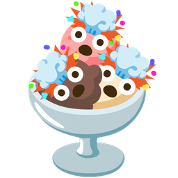 exploding head and ice cream