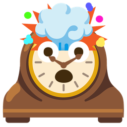 exploding head and mantelpiece clock