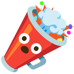 exploding head and megaphone