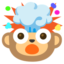 exploding head and monkey face