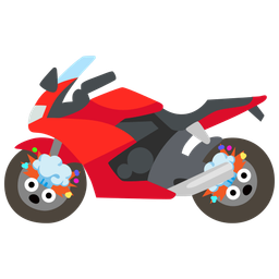 exploding head and motorcycle