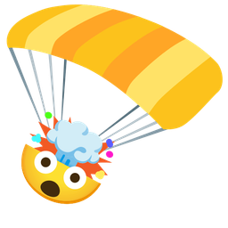exploding head and parachute