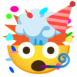 exploding head and partying face