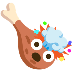 exploding head and poultry leg