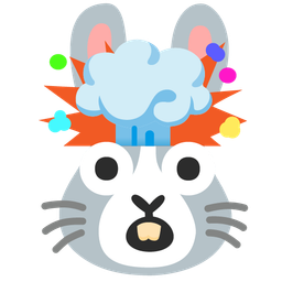 exploding head and rabbit face