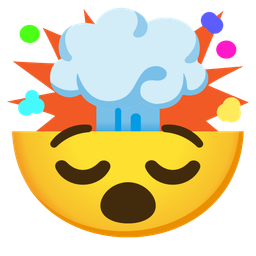 exploding head and relieved face