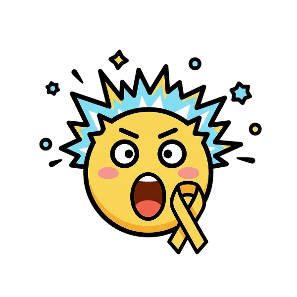 Exploding head and Reminder ribbon