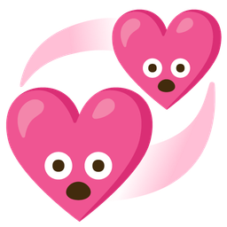 exploding head and revolving hearts