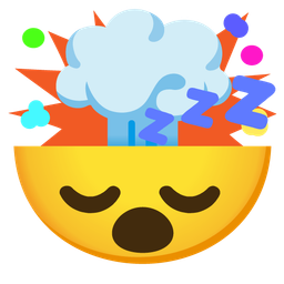 exploding head and sleeping face