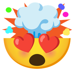 Exploding head and Smiling face with heart-eyes