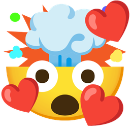 Exploding head and Smiling face with hearts