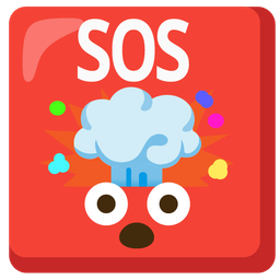 exploding head and SOS button