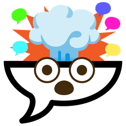 exploding head and speech balloon