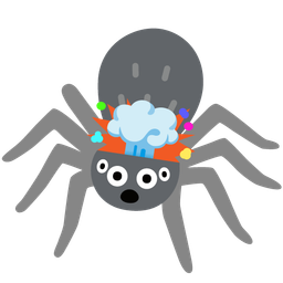 exploding head and spider