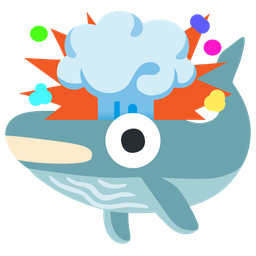 exploding head and spouting whale