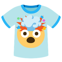 exploding head and t-shirt