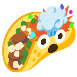 exploding head and taco