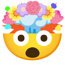 exploding head and tulip