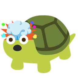 exploding head and turtle