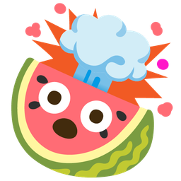 exploding head and watermelon